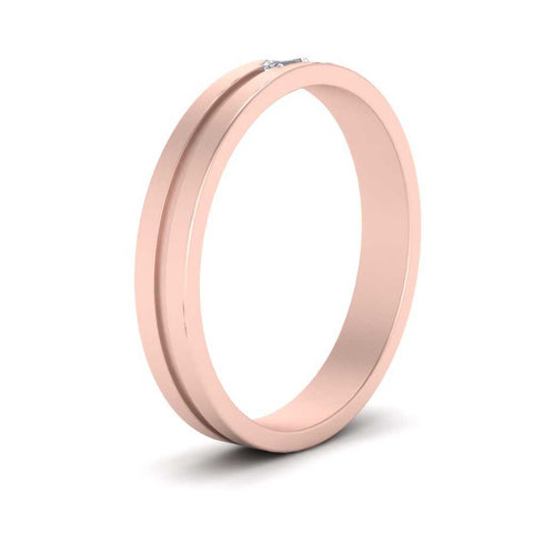 Mens East West Baguette Engagement Ring