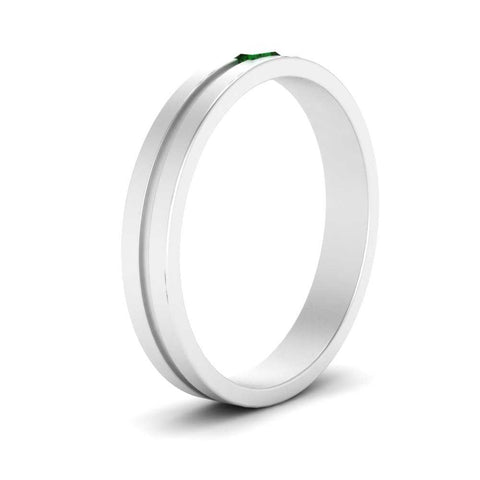 Mens East West Baguette Engagement Ring