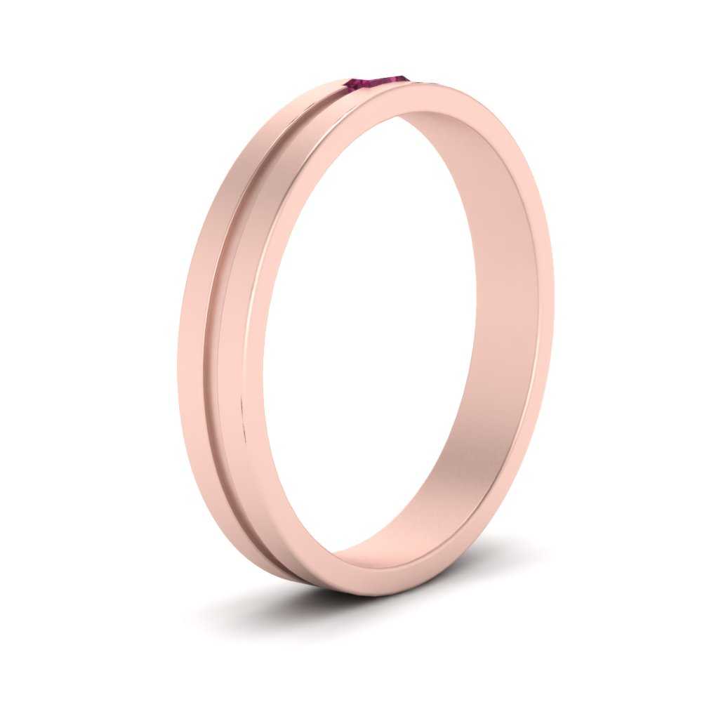 Mens East West Baguette Engagement Ring