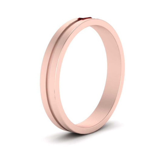 Mens East West Baguette Engagement Ring