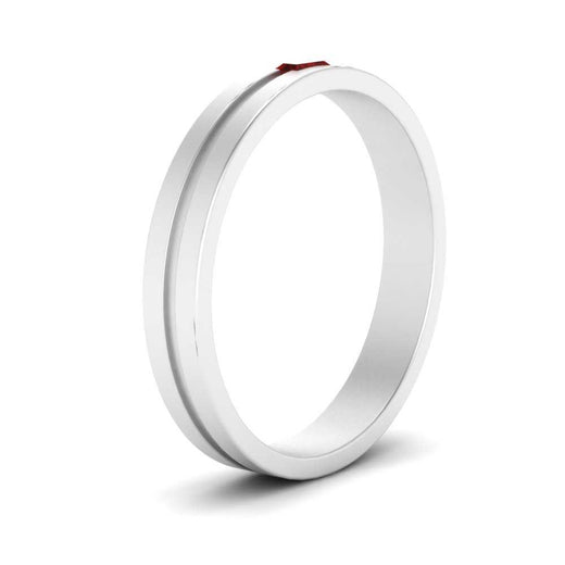 Mens East West Baguette Engagement Ring