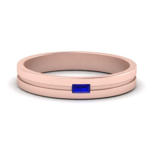 Mens East West Baguette Engagement Ring