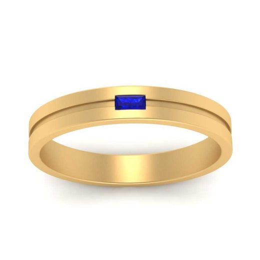 Mens East West Baguette Engagement Ring