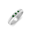 Load image into Gallery viewer, mens-emerald-band-comfort-fit-ring-in-white-gold-FD9862BGEMGRANGLE2-NL-WG.jpg
