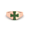 Thumbnail 10 - Mens Cross Gemstone Engagement Ring