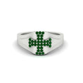 Thumbnail 28 - Mens Cross Gemstone Engagement Ring
