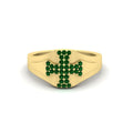 Thumbnail 46 - Mens Cross Gemstone Engagement Ring