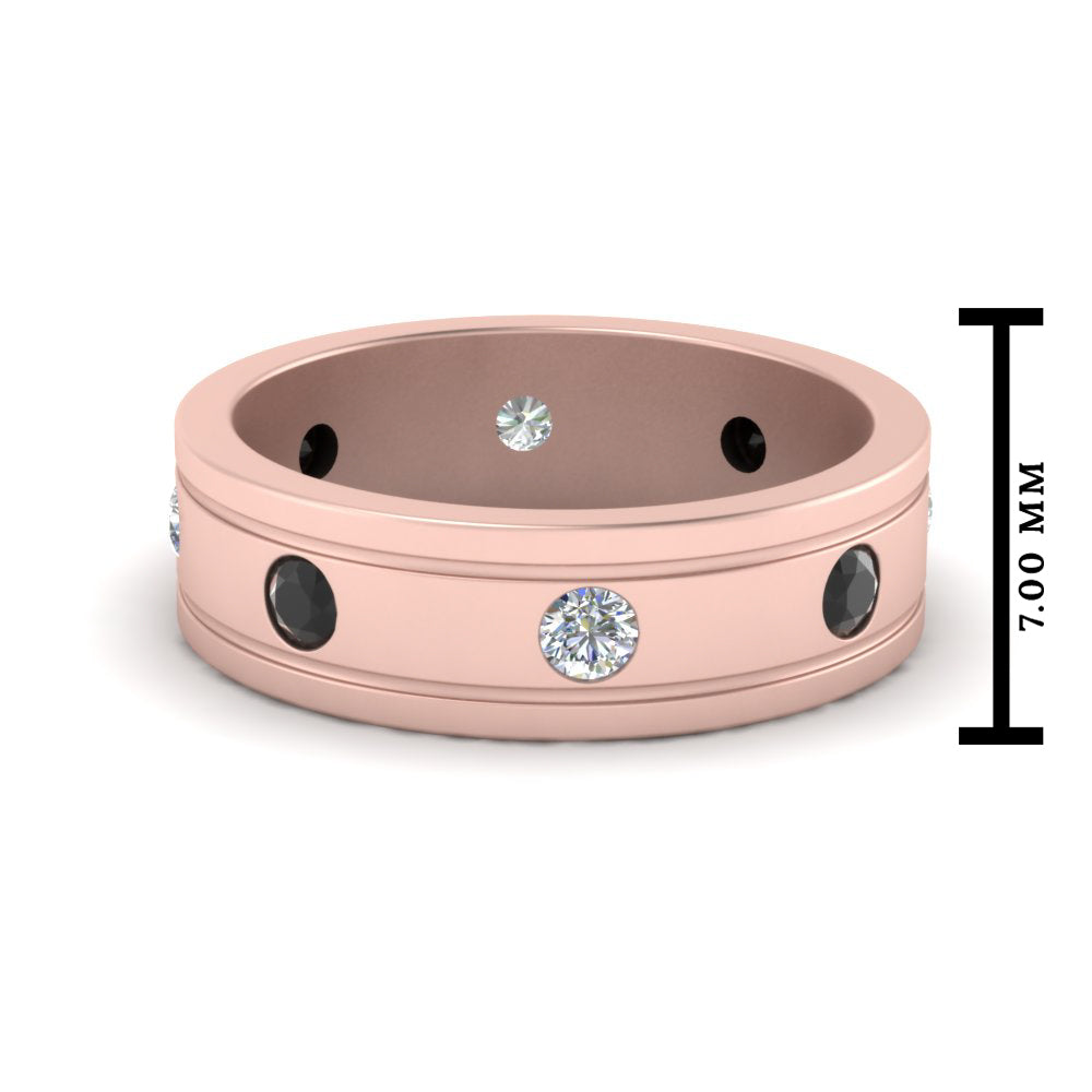 mens-eternity-ring-band-with-black-diamond-in-rose-gold-fdm124237rogblack-nl-rg