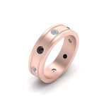 Load image into Gallery viewer, mens-eternity-ring-band-with-black-diamond-in-rose-gold-fdm124237rogblack-nl-rg
