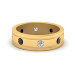 Load image into Gallery viewer, mens-eternity-ring-band-with-black-diamond-in-yellow-gold-fdm124237rogblack-nl-yg
