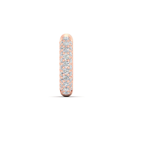 Men’s Pave Diamond Huggie Hoop Earring