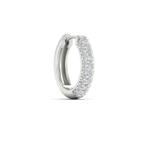 Men’s Pave Diamond Huggie Hoop Earring