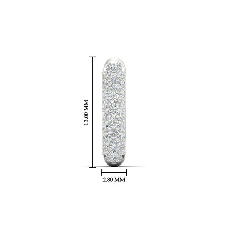 Men’s Pave Diamond Huggie Hoop Earring