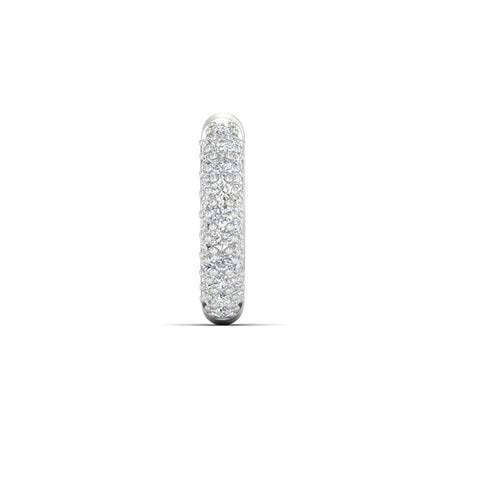 Men’s Pave Diamond Huggie Hoop Earring