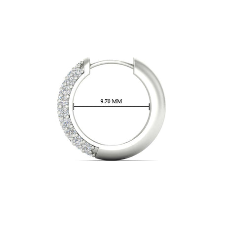 Men’s Pave Diamond Huggie Hoop Earring