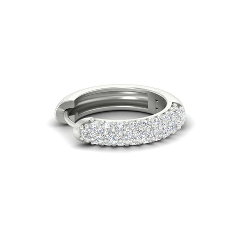 Men’s Pave Diamond Huggie Hoop Earring