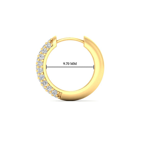 Men’s Pave Diamond Huggie Hoop Earring