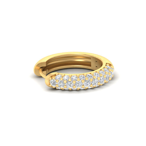 Men’s Pave Diamond Huggie Hoop Earring