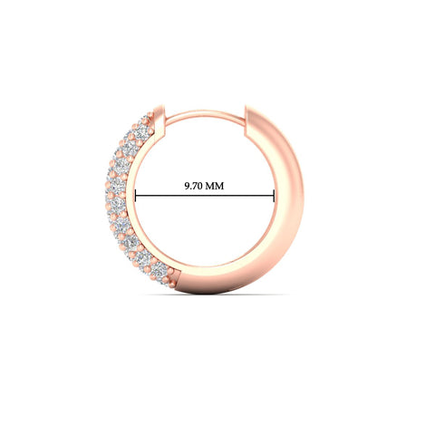 Men’s Pave Diamond Huggie Hoop Earring