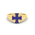 Thumbnail 40 - Mens Cross Gemstone Engagement Ring
