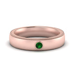 Load image into Gallery viewer, mens-round-comfort-fit-emerald-band-in-rose-gold-fd123214rorgemgr-nl-rg
