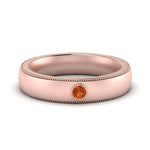 Load image into Gallery viewer, mens-round-comfort-fit-orange-sapphire-band-in-rose-gold-fd123214rorgsaor-nl-rg
