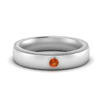 Load image into Gallery viewer, mens-round-comfort-fit-orange-sapphire-band-in-white-gold-fd123214rorgsaor-nl-wg
