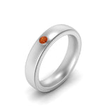 Load image into Gallery viewer, mens-round-comfort-fit-orange-sapphire-band-in-white-gold-fd123214rorgsaor-nl-wg
