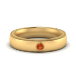 Load image into Gallery viewer, mens-round-comfort-fit-orange-sapphire-band-in-yellow-gold-fd123214rorgsaor-nl-yg
