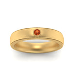 Load image into Gallery viewer, mens-round-comfort-fit-orange-sapphire-band-in-yellow-gold-fd123214rorgsaor-nl-yg
