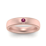 Load image into Gallery viewer, mens-round-comfort-fit-pink-sapphire-band-in-rose-gold-fd123214rorgsadrpi-nl-rg
