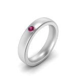 Load image into Gallery viewer, mens-round-comfort-fit-pink-sapphire-band-in-white-gold-fd123214rorgsadrpi-nl-wg
