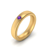 Load image into Gallery viewer, mens-round-comfort-fit-purple-topaz-band-in-yellow-gold-fd123214rorgvito-nl-yg
