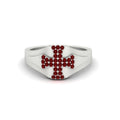 Thumbnail 31 - Mens Cross Gemstone Engagement Ring