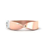 Load image into Gallery viewer, mens-twist-wedding-ring-gold-band-in-rose-gold-fdm8572-nl-rg-hw