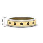 Load image into Gallery viewer, mens-two-tone-bezel-black-diamond-wedding-band-in-yellow-gold-FDM11141GBLACK-NL-YG-HW
