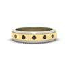 Load image into Gallery viewer, mens-two-tone-bezel-black-diamond-wedding-band-in-yellow-gold-FDM11141GBLACK-NL-YG