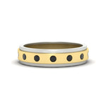 Load image into Gallery viewer, mens-two-tone-bezel-black-diamond-wedding-band-in-yellow-gold-FDM11141GBLACK-NL-YG
