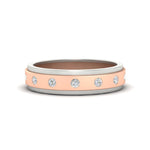 Load image into Gallery viewer, mens-two-tone-bezel-diamond-wedding-band-in-rose-gold-FDM11141-NL-RG
