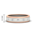 Load image into Gallery viewer, mens-two-tone-bezel-diamond-wedding-band-in-white-gold-FDM11141-NL-WG-HW
