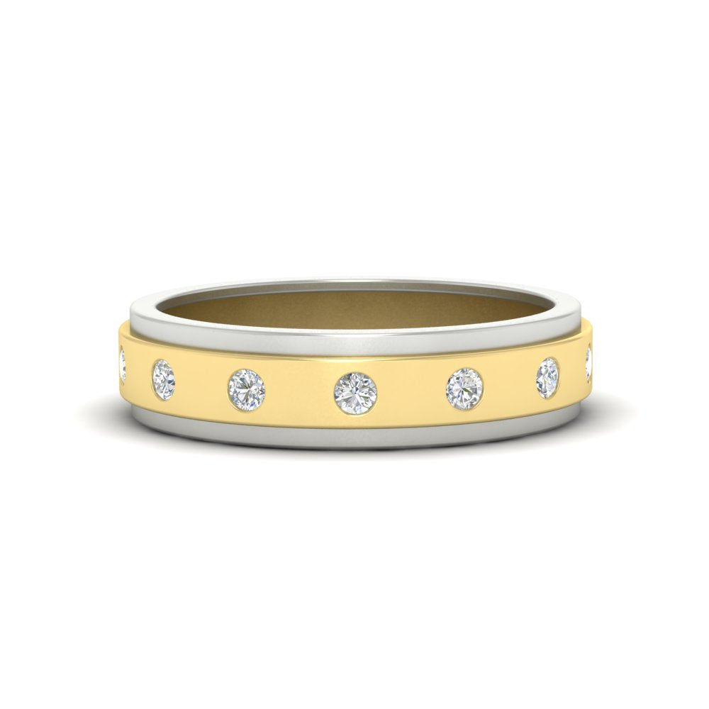 mens-two-tone-bezel-diamond-wedding-band-in-yellow-gold-FDM11141-NL-YG