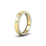 Load image into Gallery viewer, mens-two-tone-bezel-diamond-wedding-band-in-yellow-gold-FDM11141ANGLE2-NL-YG
