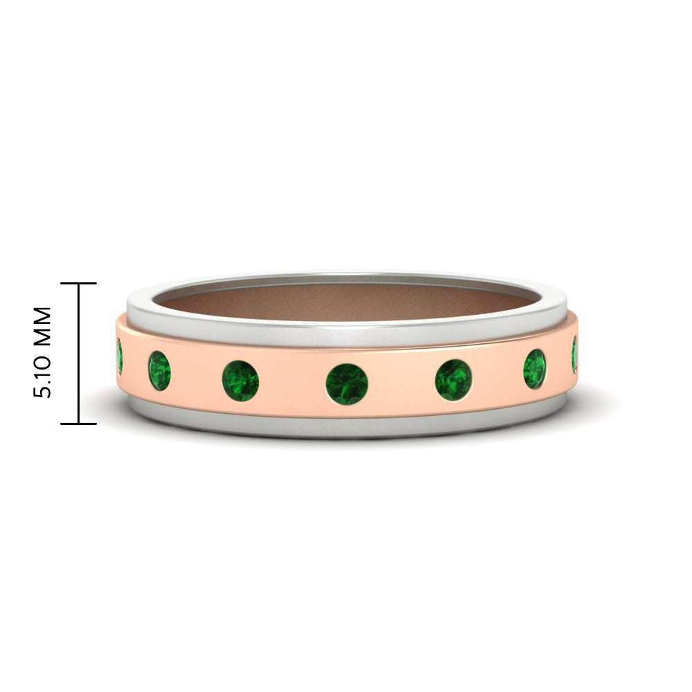 mens-two-tone-bezel-emerald-wedding-band-in-rose-gold-FDM11141GEMGR-NL-RG-HW