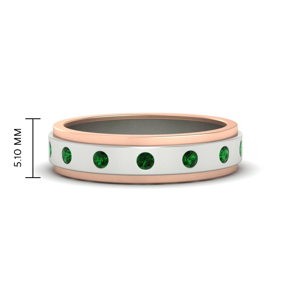 mens-two-tone-bezel-emerald-wedding-band-in-white-gold-FDM11141GEMGR-NL-WG-HW