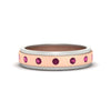 Load image into Gallery viewer, mens-two-tone-bezel-pink-sapphire-wedding-band-in-rose-gold-FDM11141GSADRPI-NL-RG