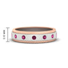 Load image into Gallery viewer, mens-two-tone-bezel-pink-sapphire-wedding-band-in-white-gold-FDM11141GSADRPI-NL-WG-HW