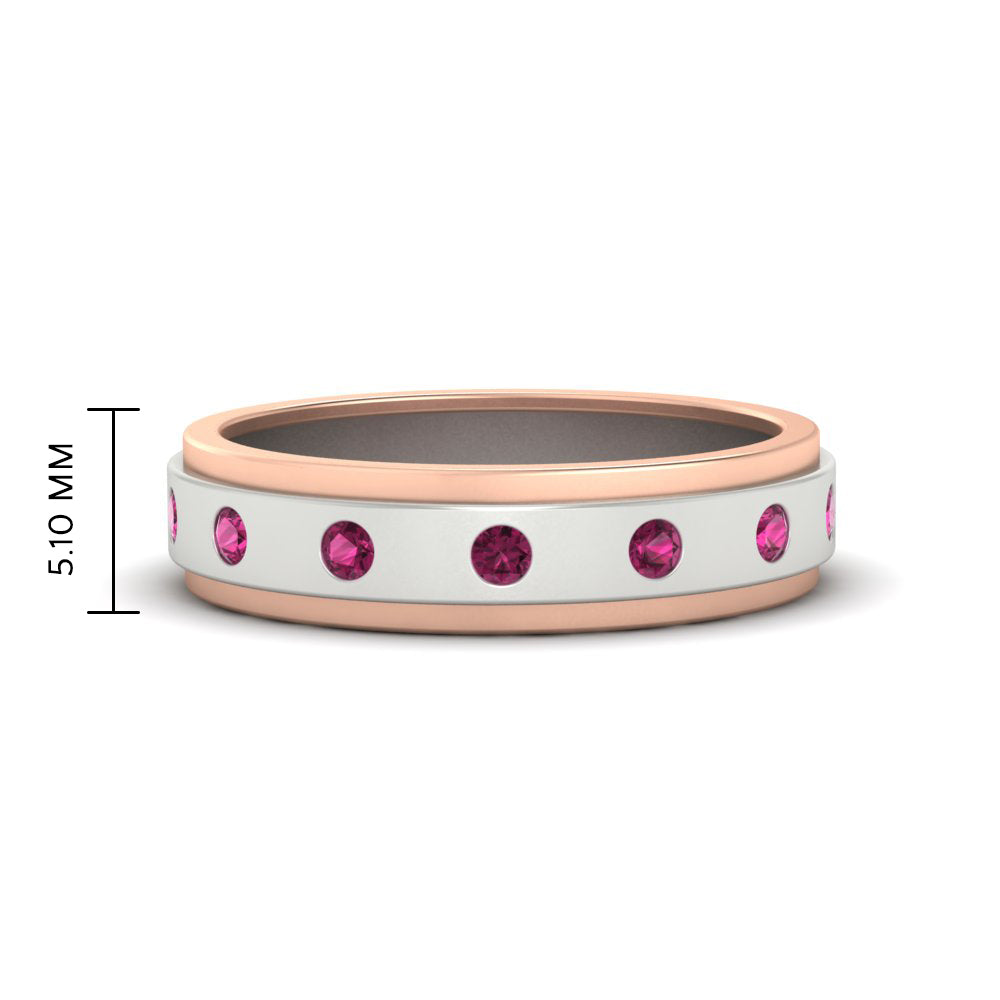 mens-two-tone-bezel-pink-sapphire-wedding-band-in-white-gold-FDM11141GSADRPI-NL-WG-HW