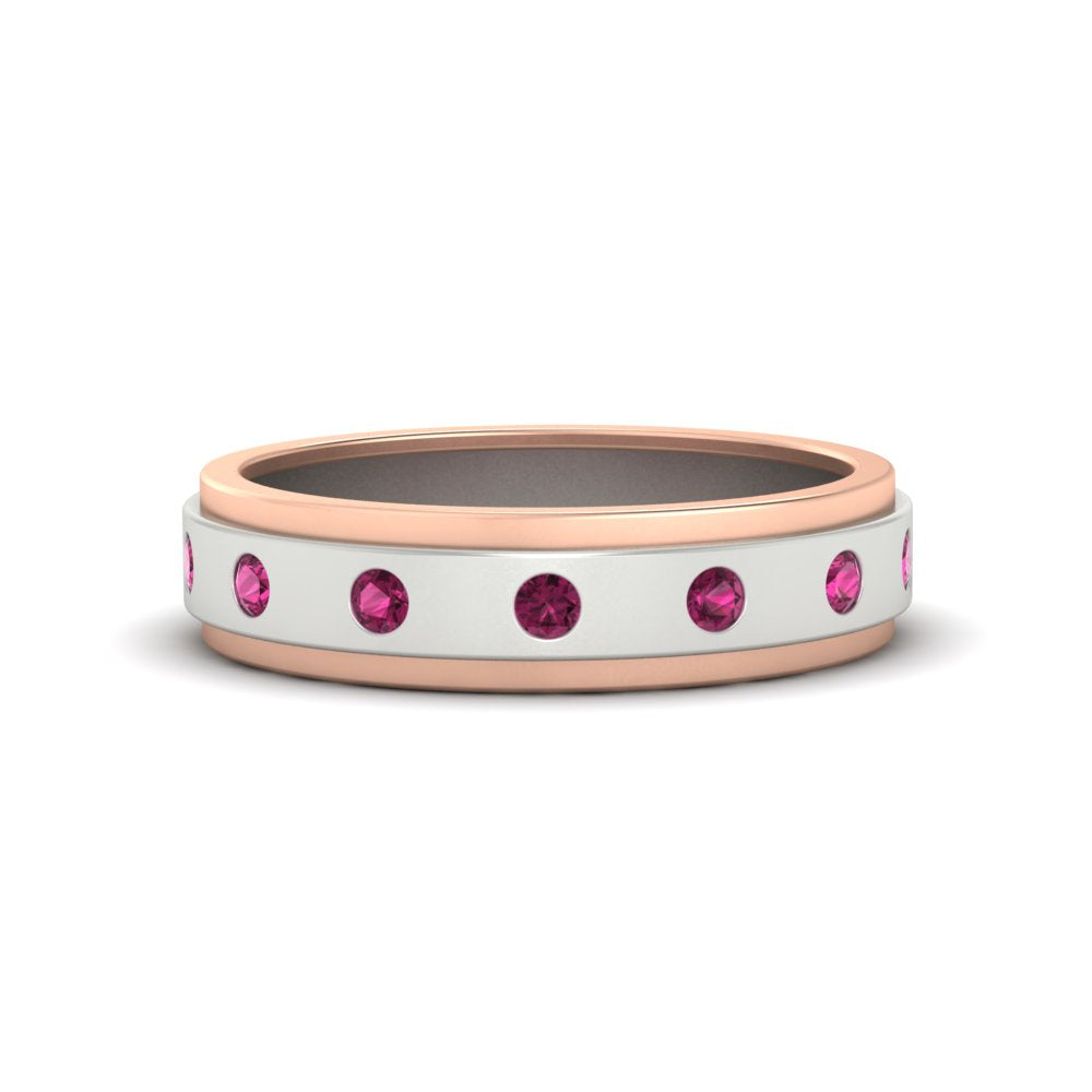 mens-two-tone-bezel-pink-sapphire-wedding-band-in-white-gold-FDM11141GSADRPI-NL-WG