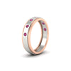 Load image into Gallery viewer, mens-two-tone-bezel-pink-sapphire-wedding-band-in-white-gold-FDM11141GSADRPIANGLE2-NL-WG