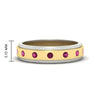Load image into Gallery viewer, mens-two-tone-bezel-pink-sapphire-wedding-band-in-yellow-gold-FDM11141GSADRPI-NL-YG-HW